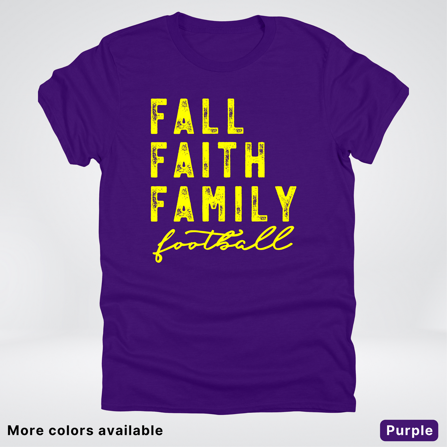 Fall Faith Family – Yellow Design - Football - T-Shirt