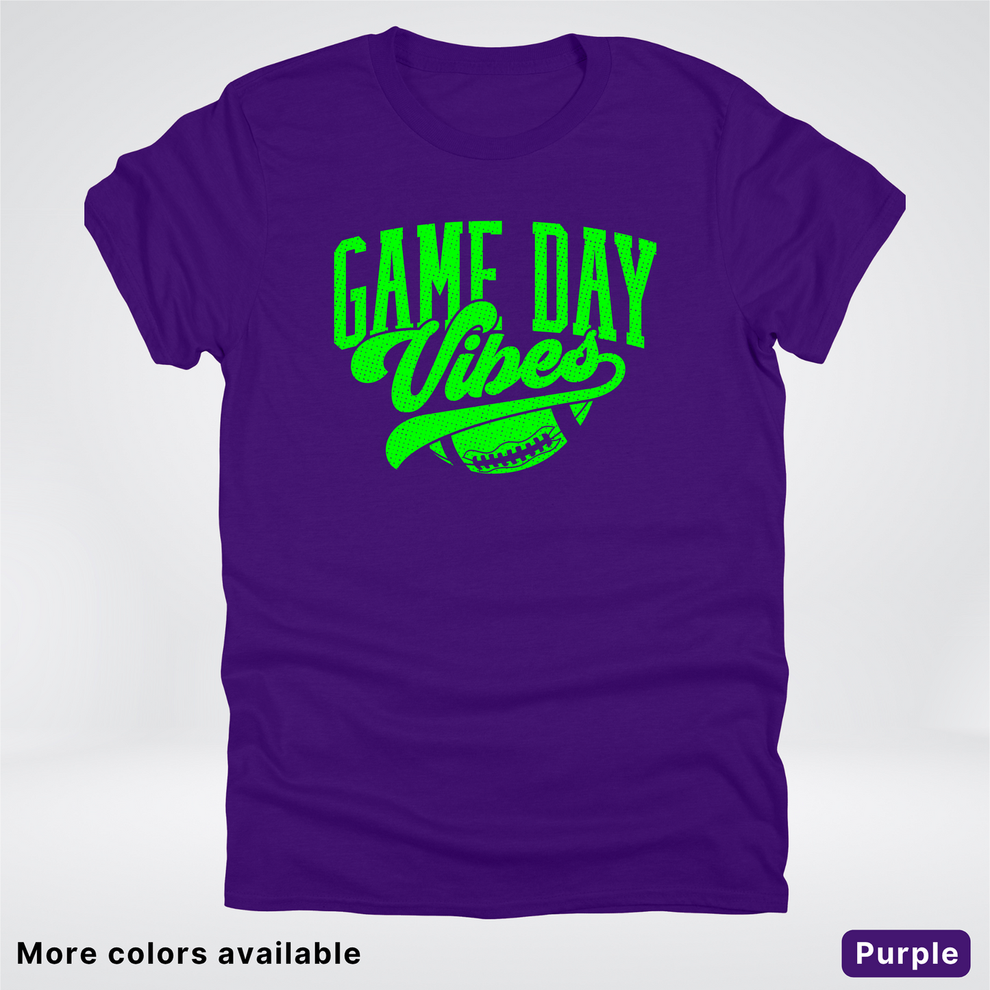 Game Day Vibes - Green Design - Football - T-Shirt