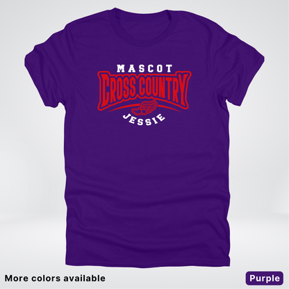 Custom Mascot & Name – Red Design – Cross Country 07 - T-Shirt