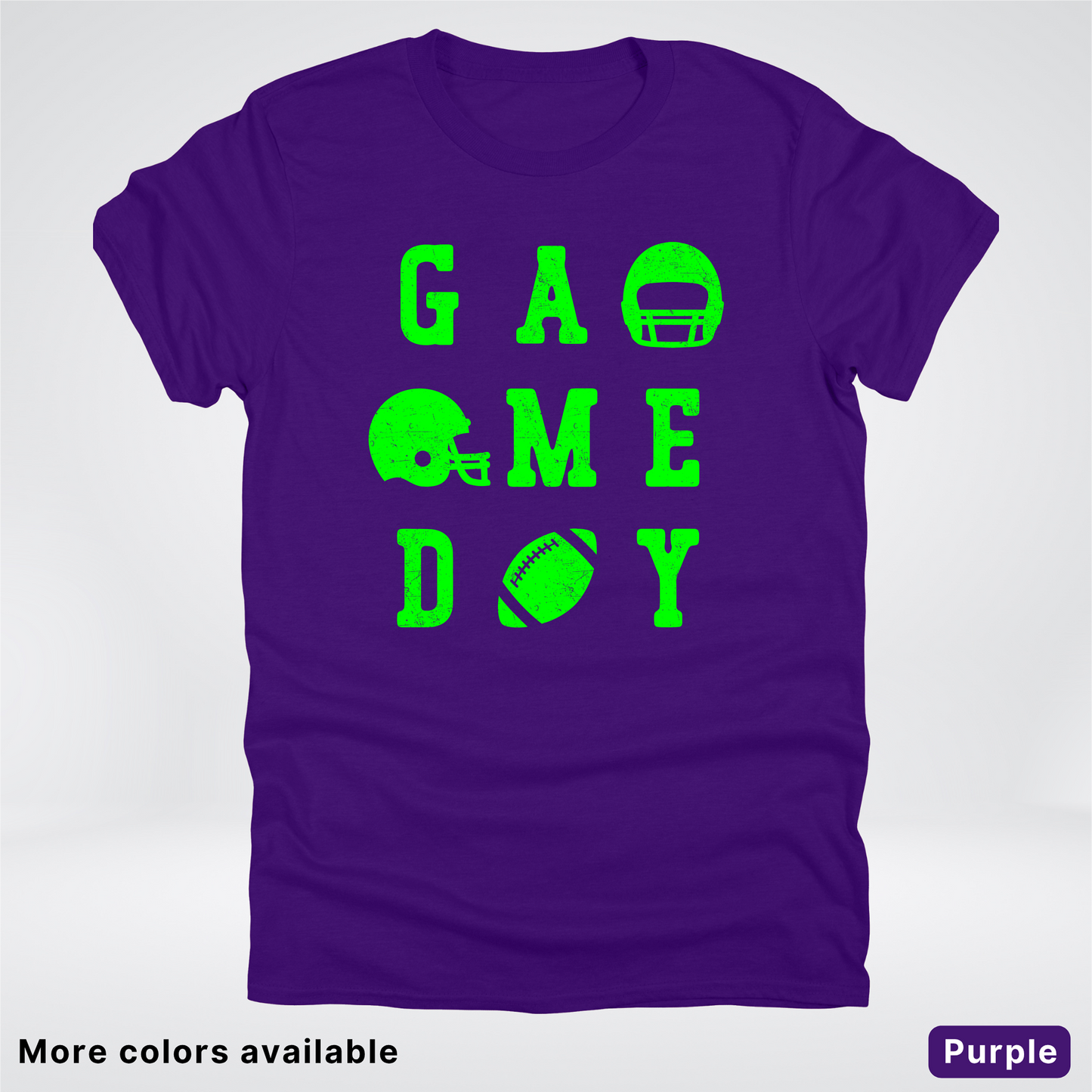 Game Day Football 3 x 3 - Green Design - T-Shirt