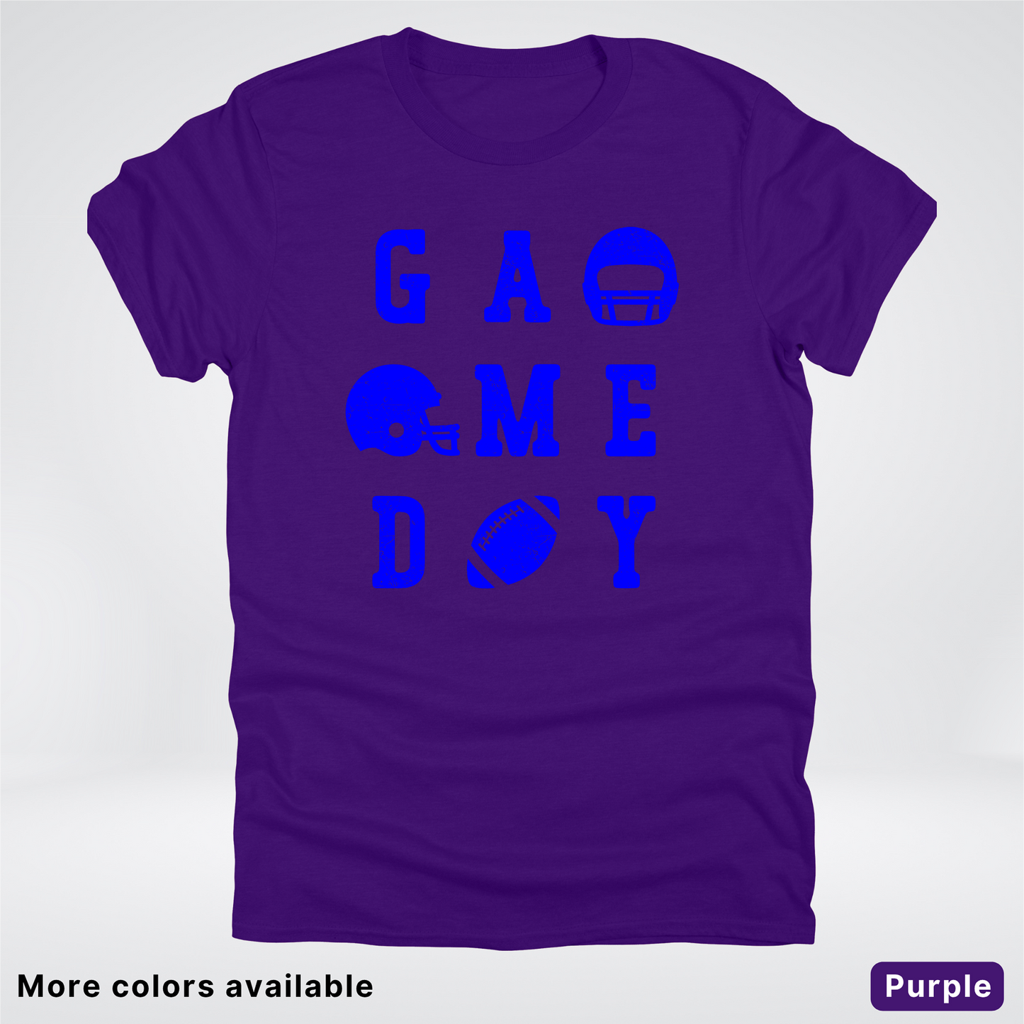 Game Day Football 3 x 3 - Blue Design - T-Shirt
