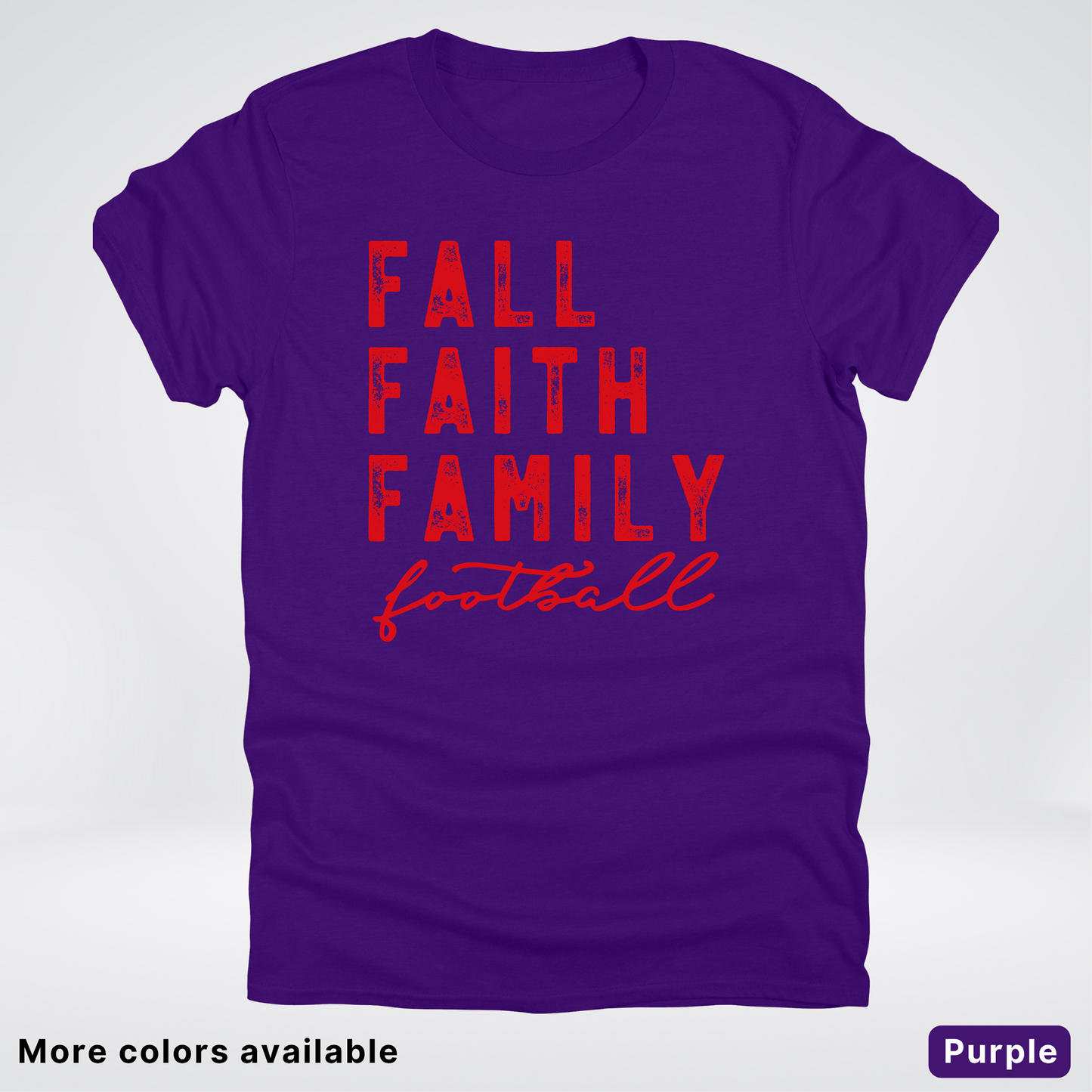 Fall Faith Family – Red Design - Football - T-Shirt