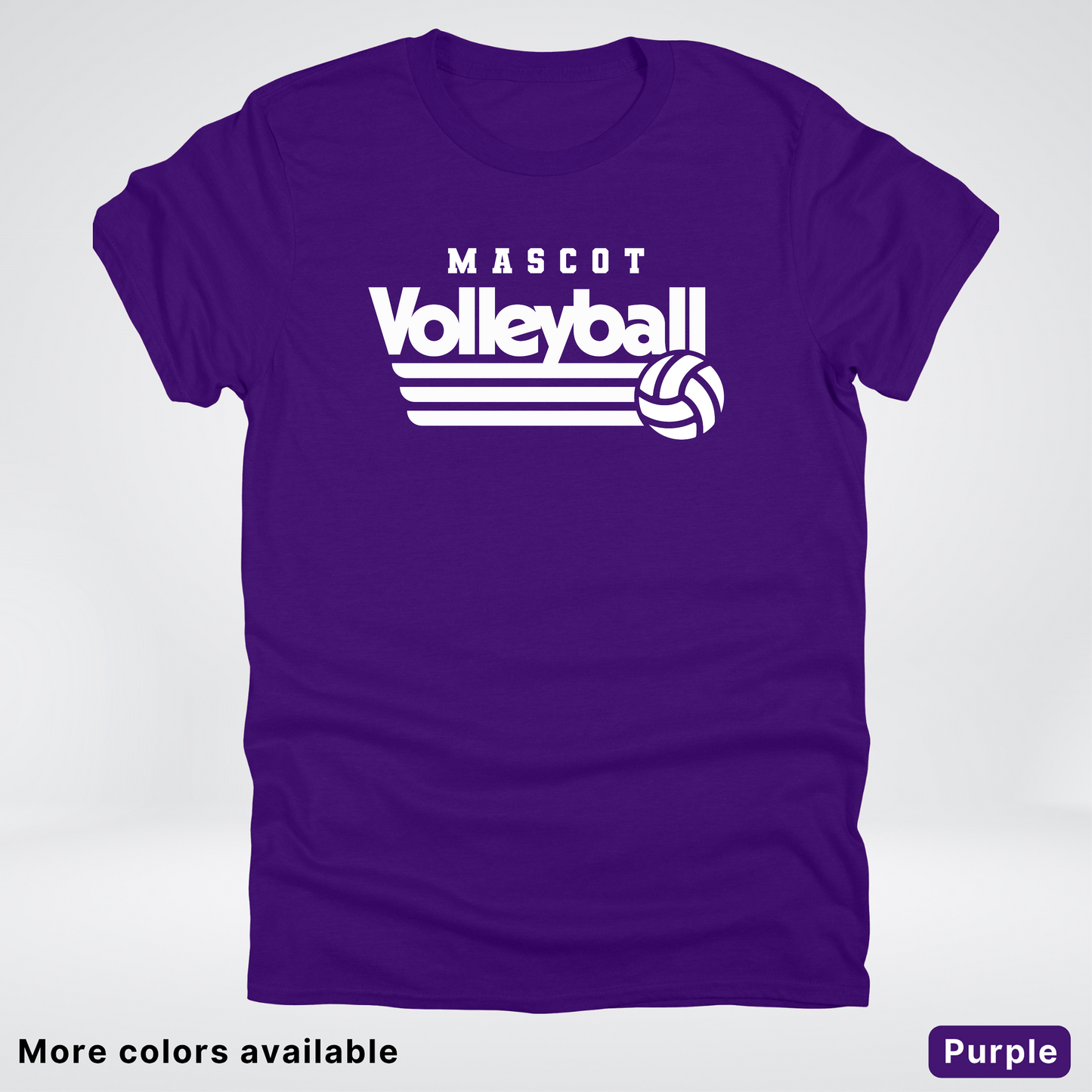 Custom Mascot - White - Volleyball Design 48 - T-Shirt