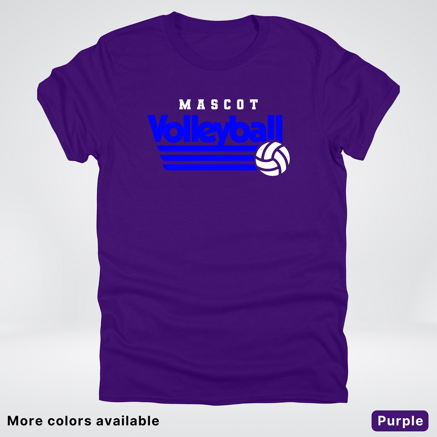 Custom Mascot - Blue - Volleyball Design 51 - T-Shirt