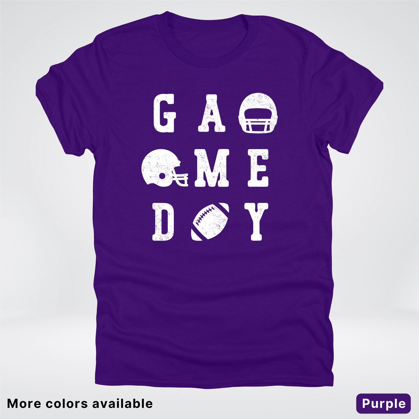 Game Day Football 3 x 3  – White Design  – T-Shirt