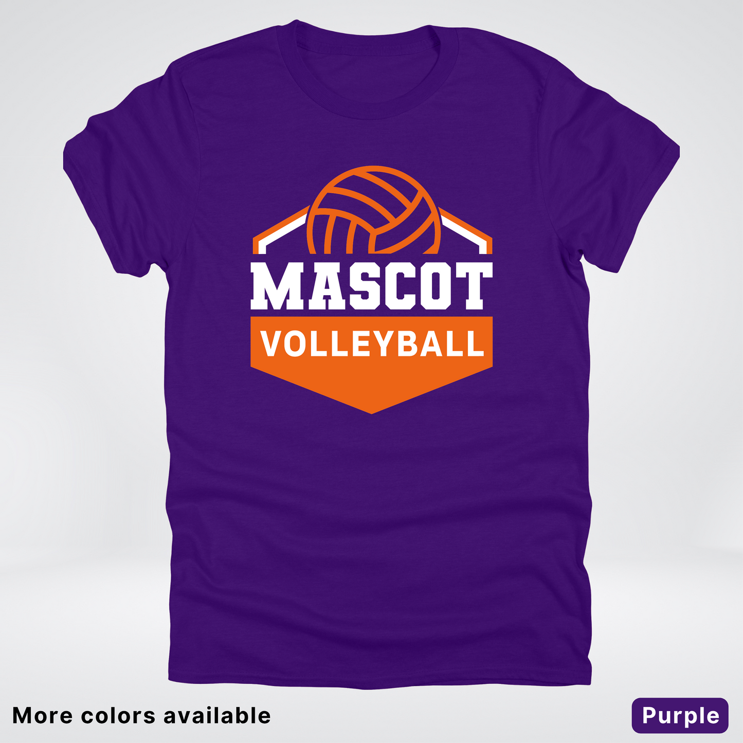 Custom Mascot - Orange - Volleyball Design 70 - T-Shirt