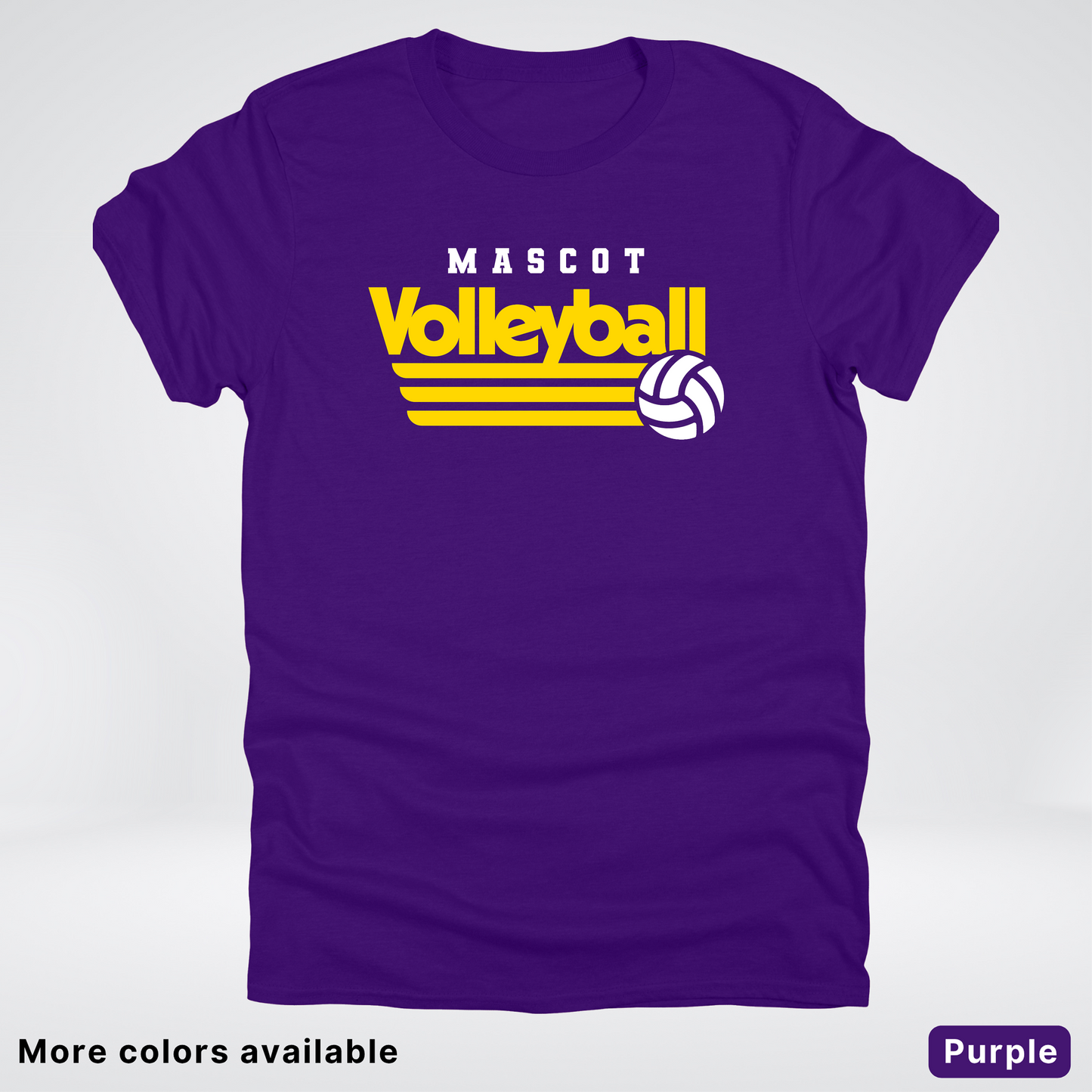 Custom Mascot - Gold - Volleyball Design 52 - T-Shirt