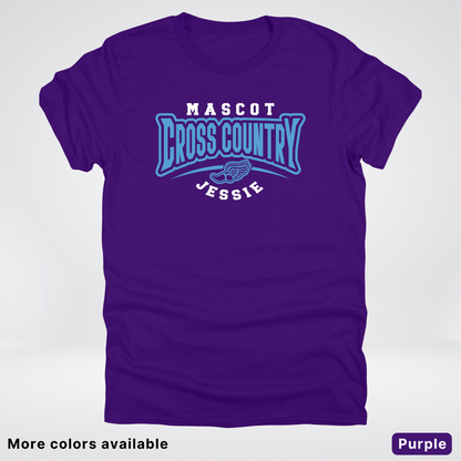 Custom Mascot & Name – Light Blue Design – Cross Country 11 - T-Shirt