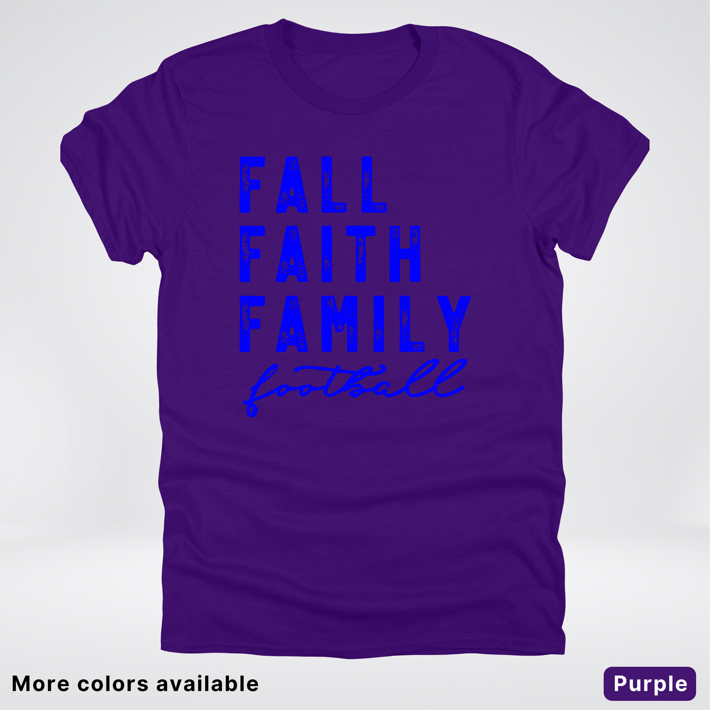 Fall Faith Family – Blue Design - Football - T-Shirt