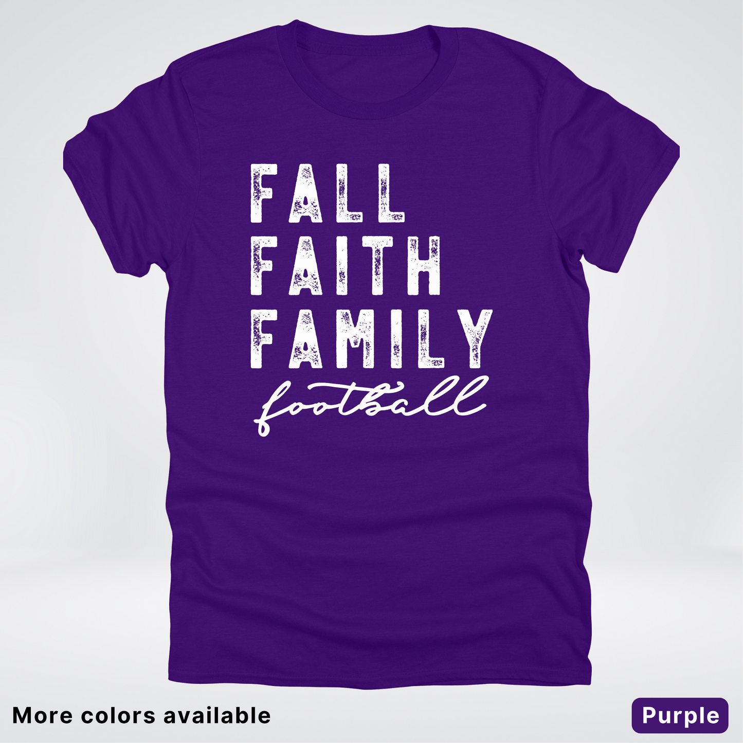 Fall Faith Family – White Design - Football - T-Shirt
