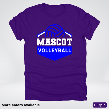 Custom Mascot - Blue - Volleyball Design 63 - T-Shirt