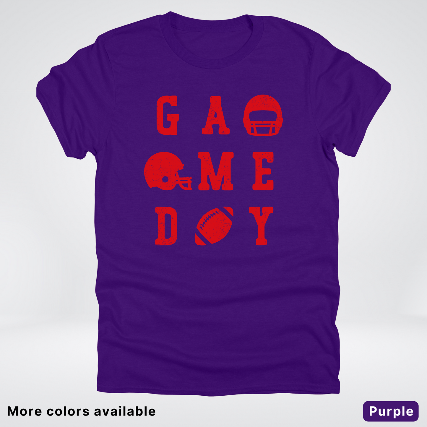 Game Day Football 3 x 3 - Red Design - T-Shirt