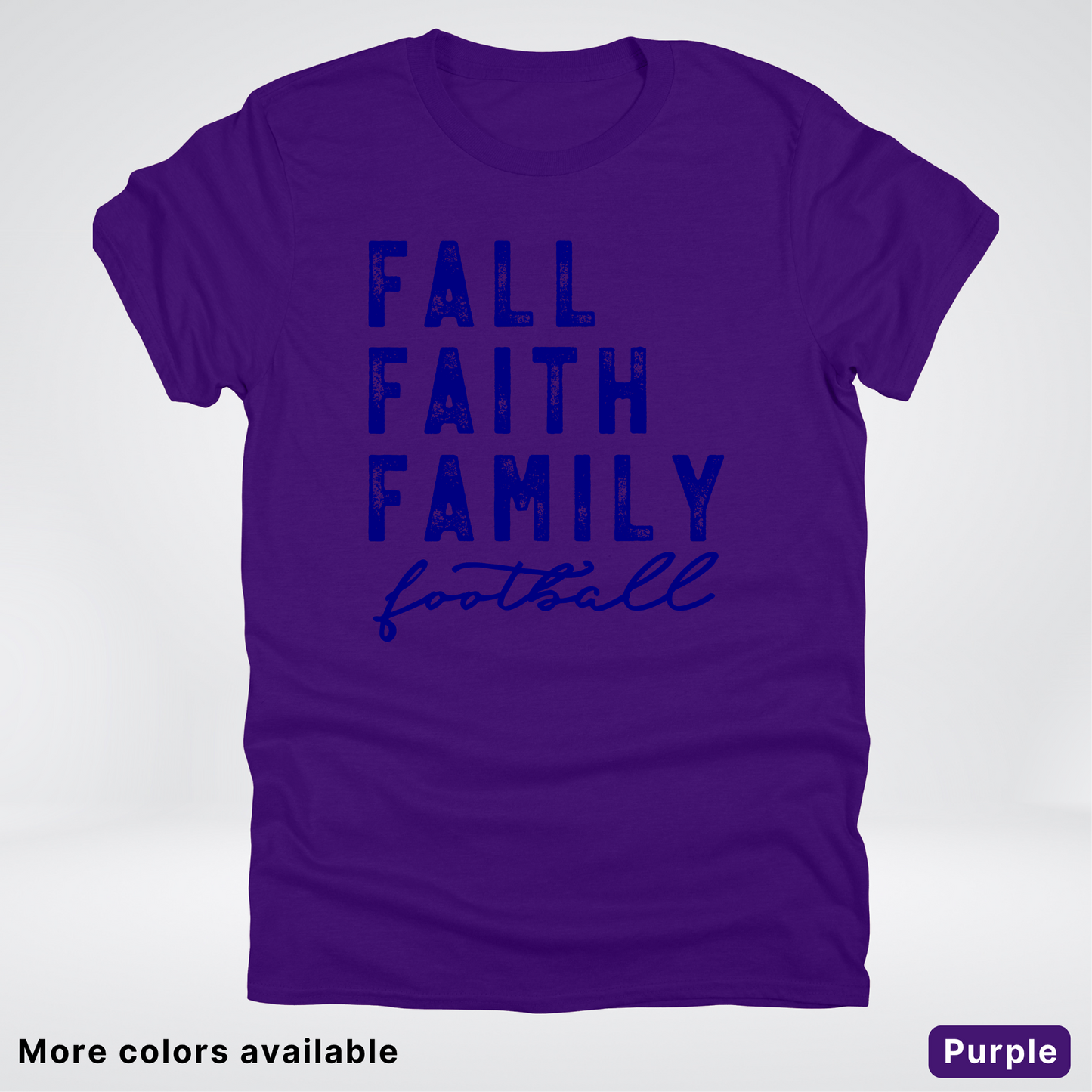 Fall Faith Family – Navy Design - Football - T-Shirt