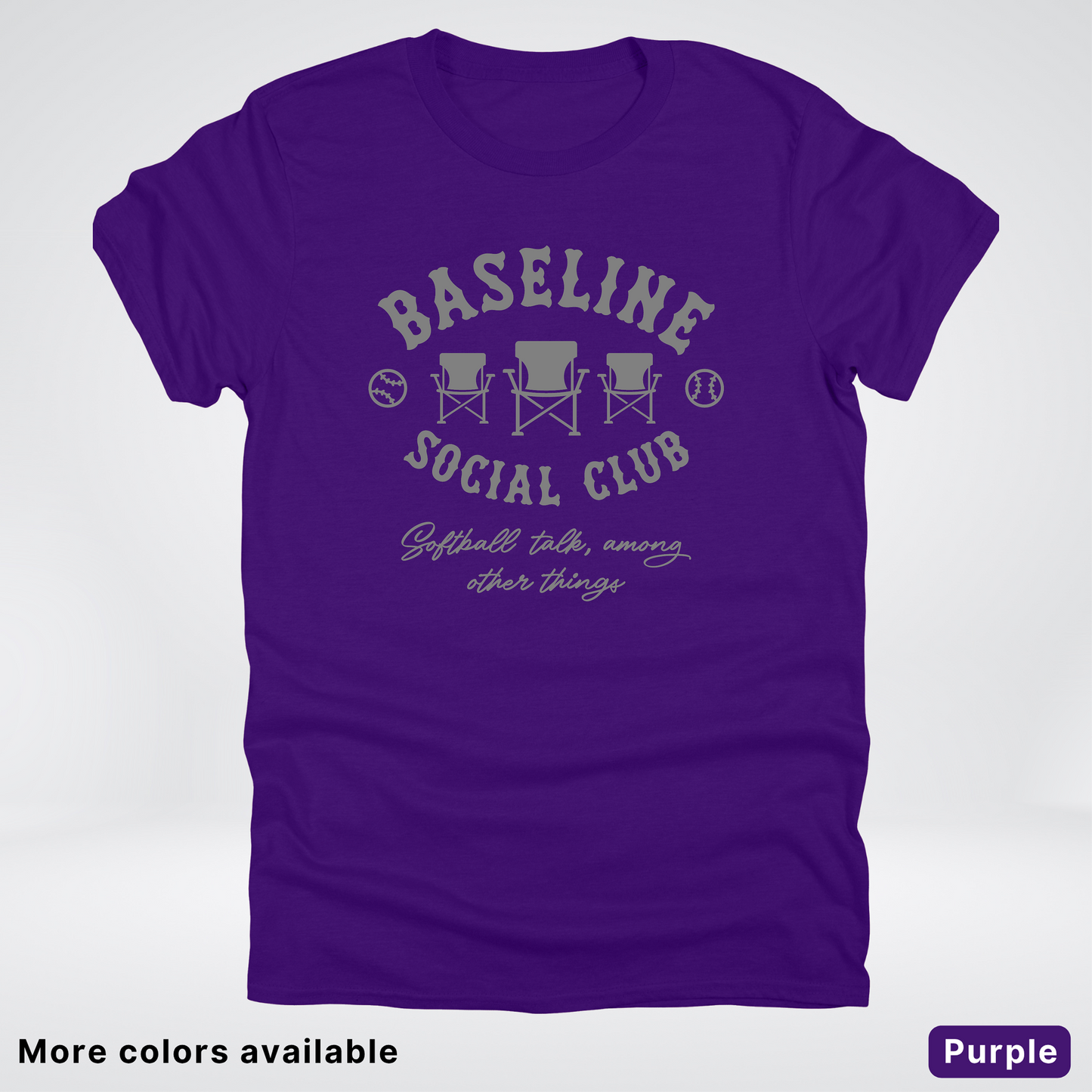 Baseline Social Club Softball – Gray Design - T-Shirt
