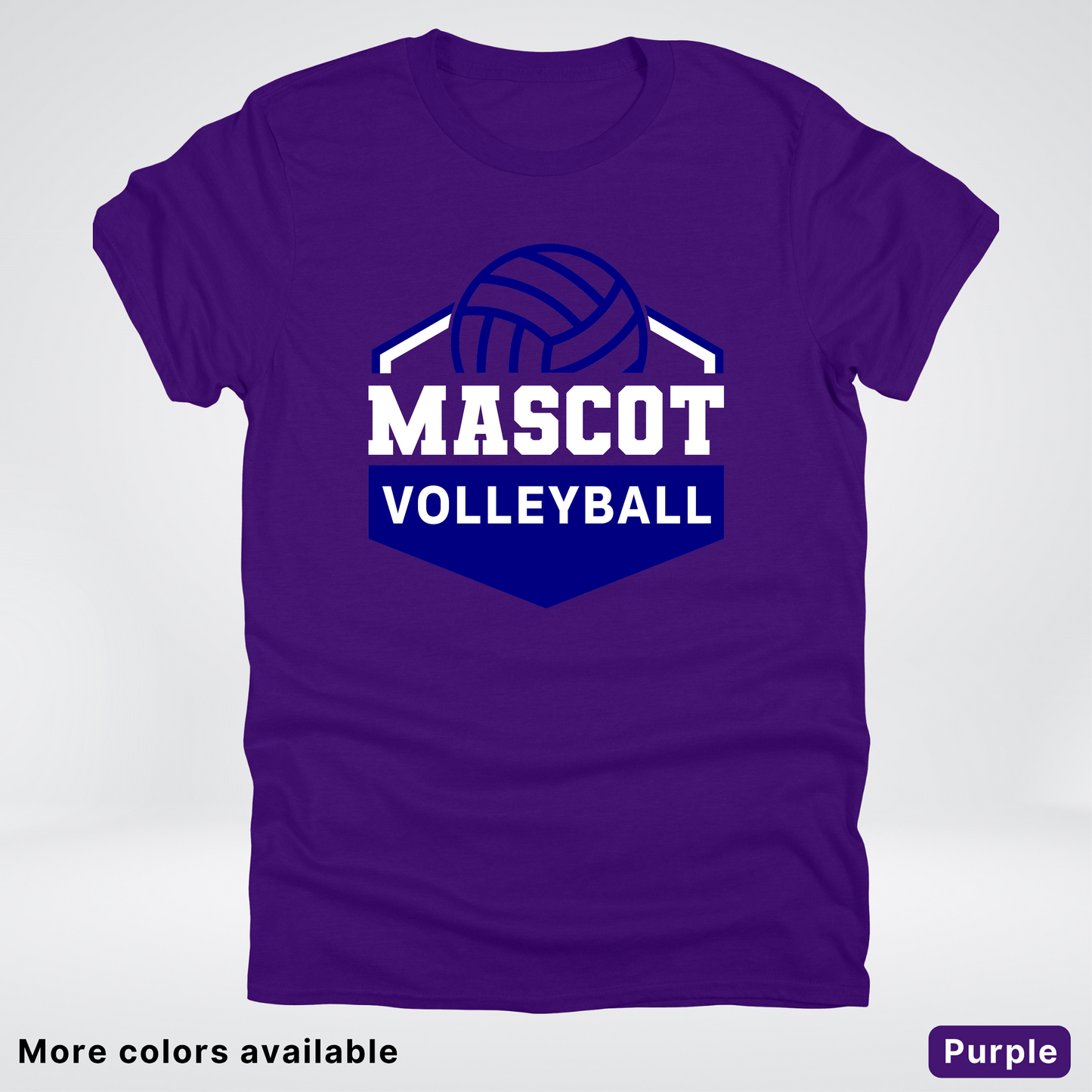 Custom Mascot - Navy - Volleyball Design 67 - T-Shirt