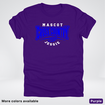 Custom Mascot & Name – Blue Design – Cross Country 05 - T-Shirt