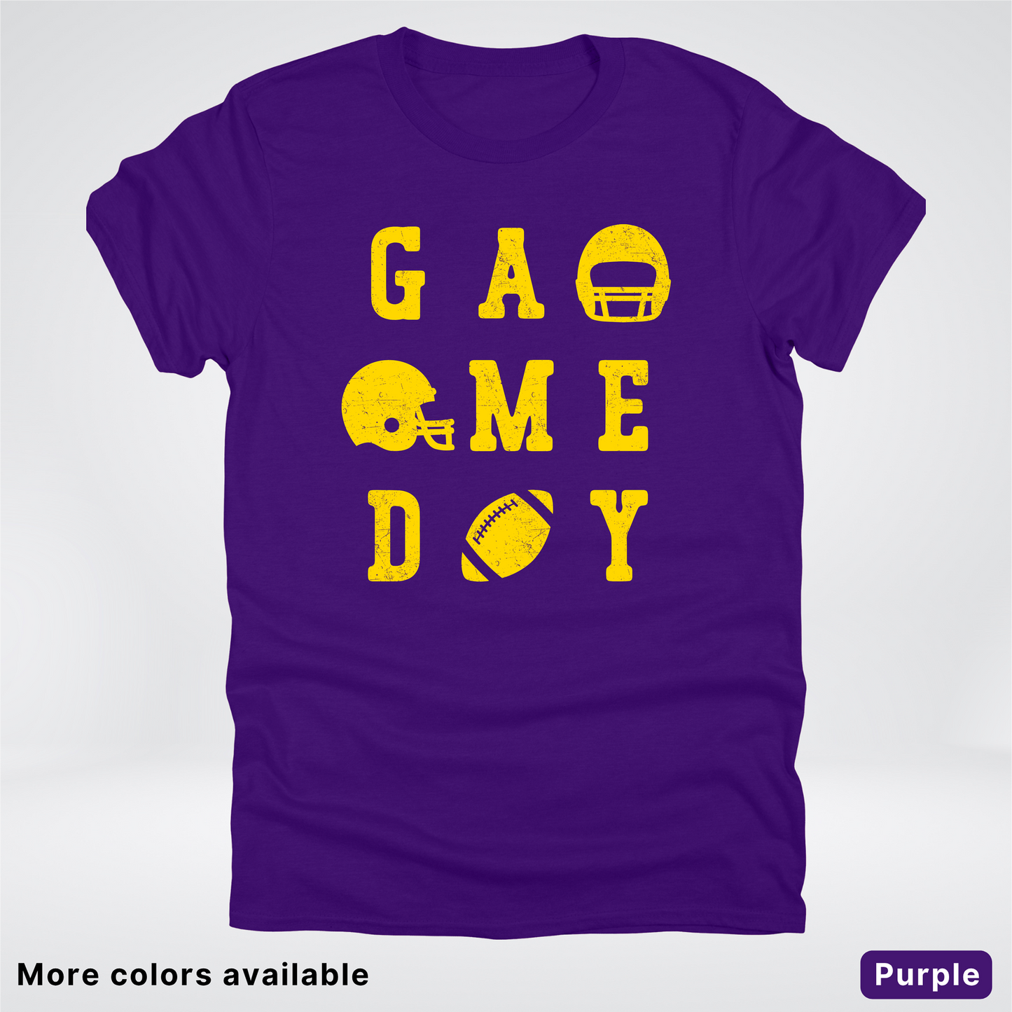 Game Day Football 3 x 3 - Gold Design - T-Shirt
