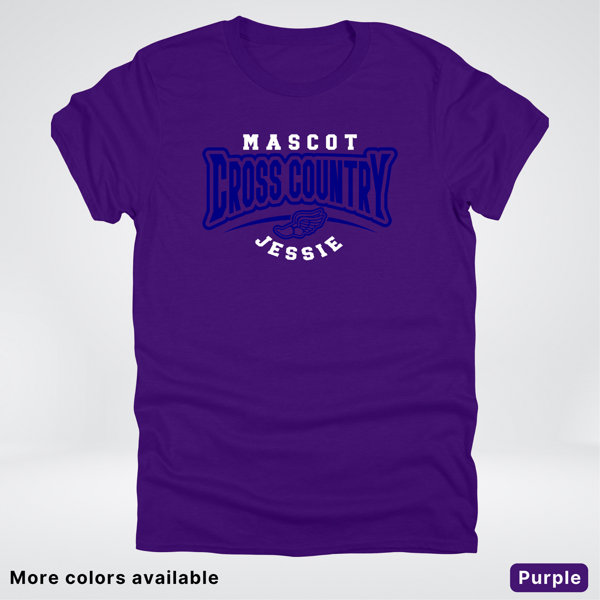 Custom Mascot & Name – Navy Design – Cross Country 10 - T-Shirt
