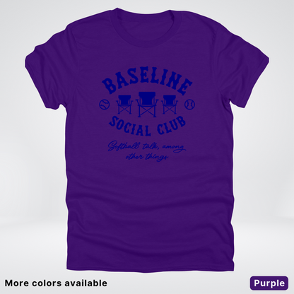 Baseline Social Club Softball – Navy Design - T-Shirt