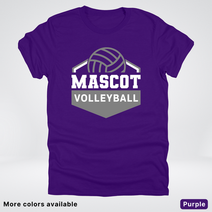 Custom Mascot - Gray - Volleyball Design 61 - T-Shirt