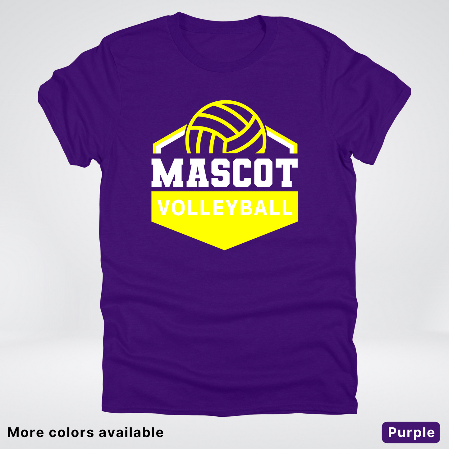 Custom Mascot - Yellow - Volleyball Design 66 - T-Shirt
