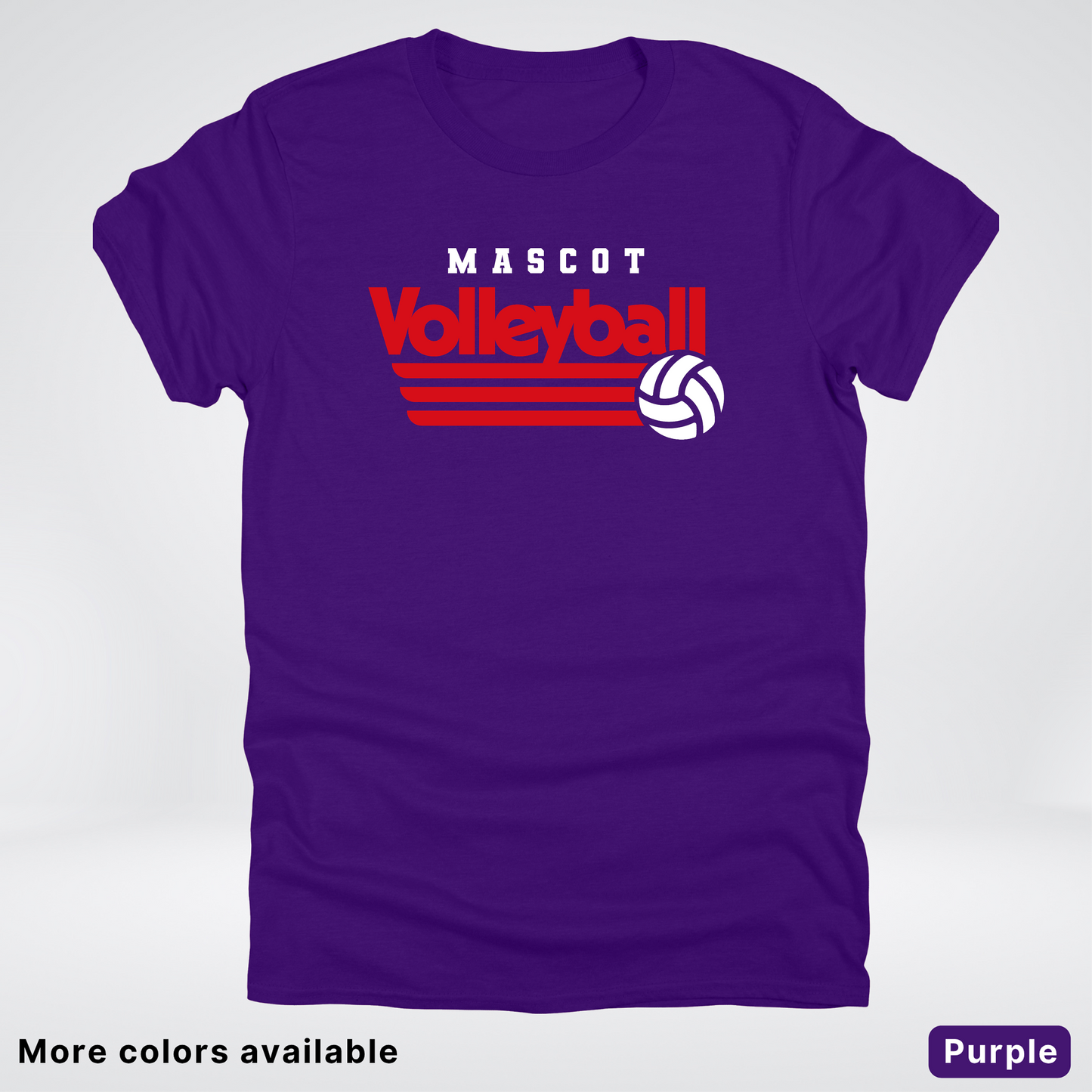Custom Mascot - Red - Volleyball Design 53 - T-Shirt