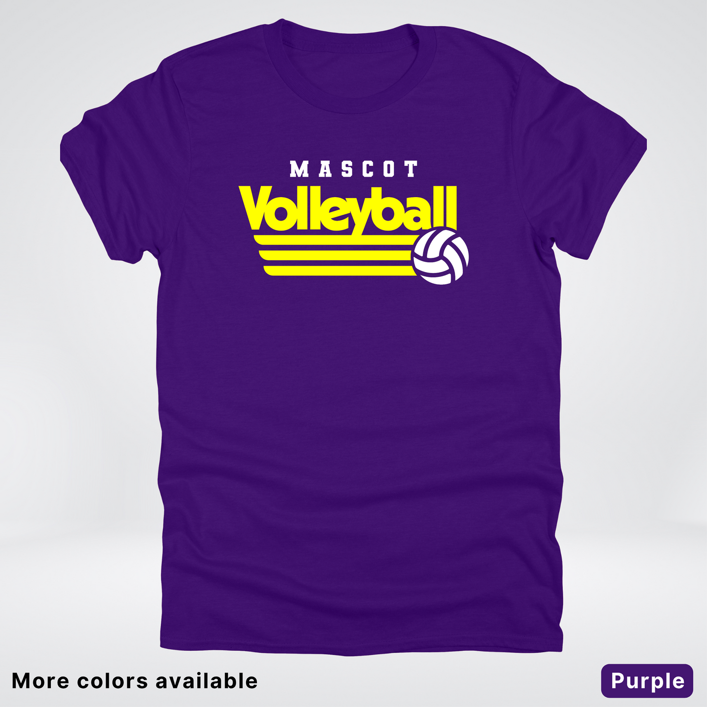 Custom Mascot - Yellow - Volleyball Design 54 - T-Shirt