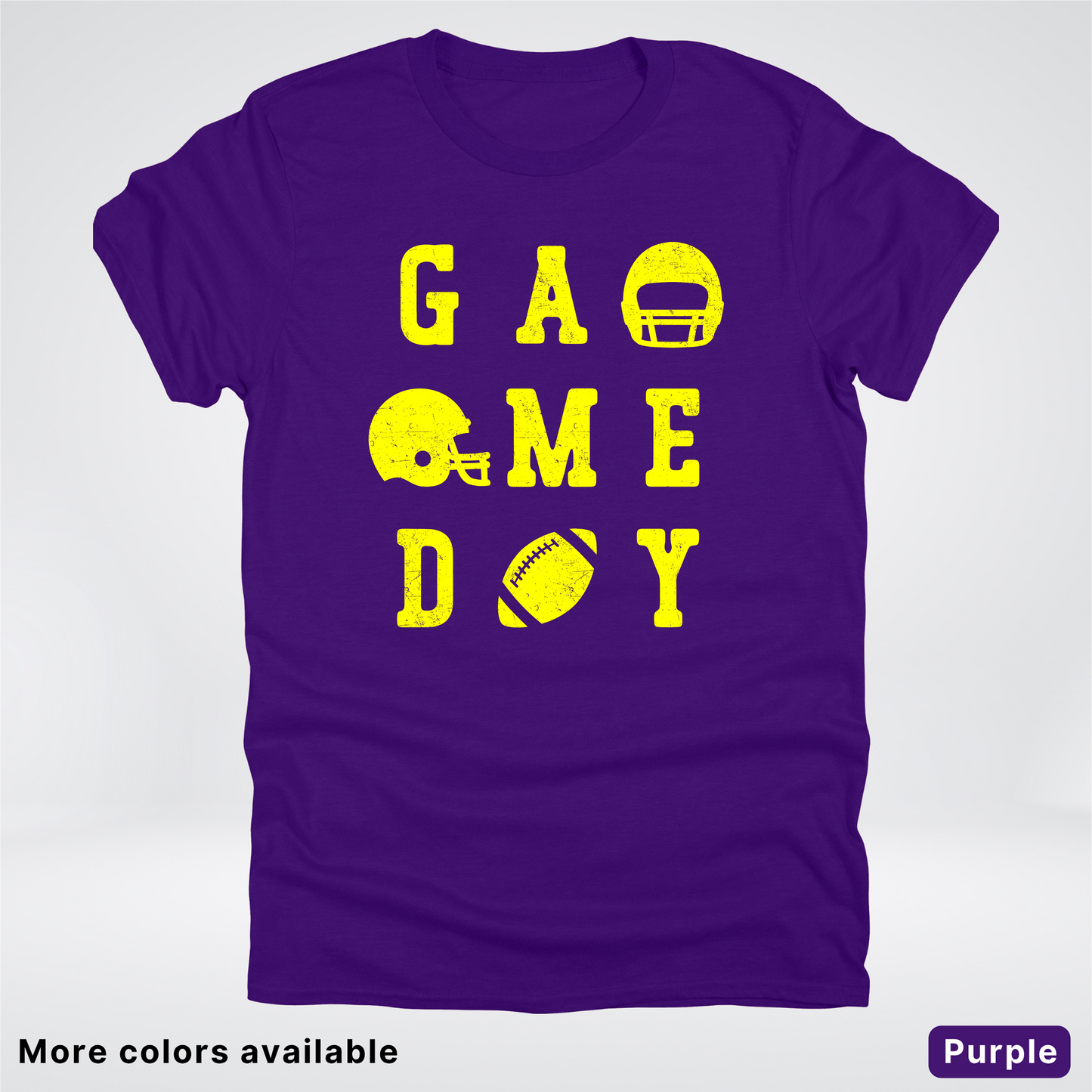 Game Day Football 3 x 3 - Yellow Design - T-Shirt