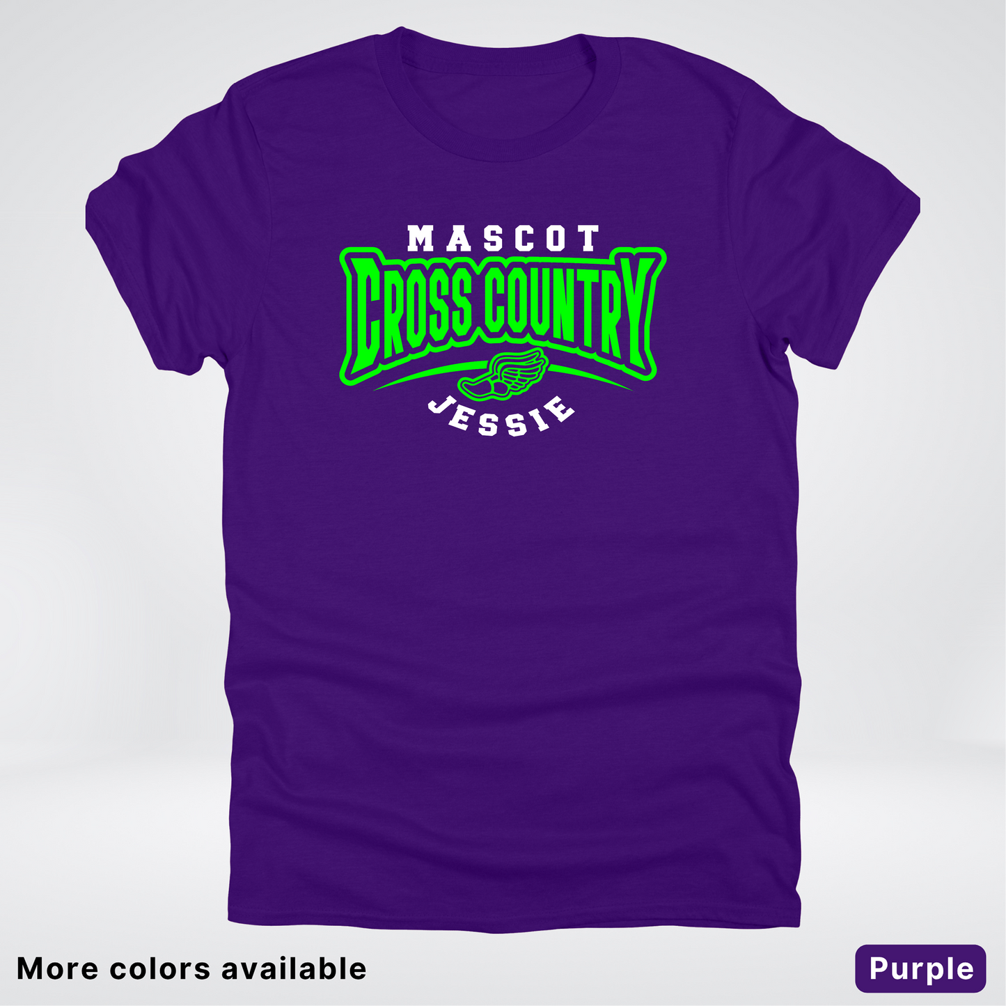 Custom Mascot & Name – Green Design – Cross Country 09 - T-Shirt