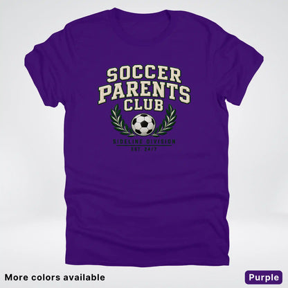 Soccer Parents Club Faux Embroidery Sideline T-Shirt