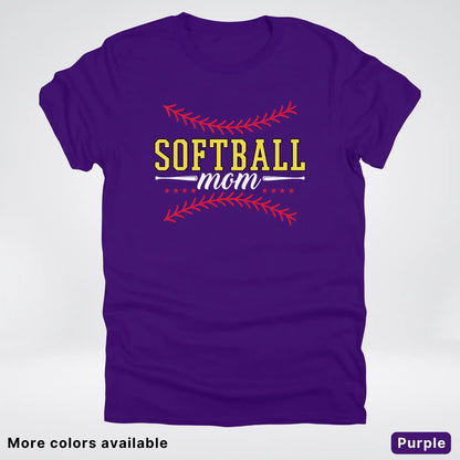 Softball Mom - White Design - T-Shirt