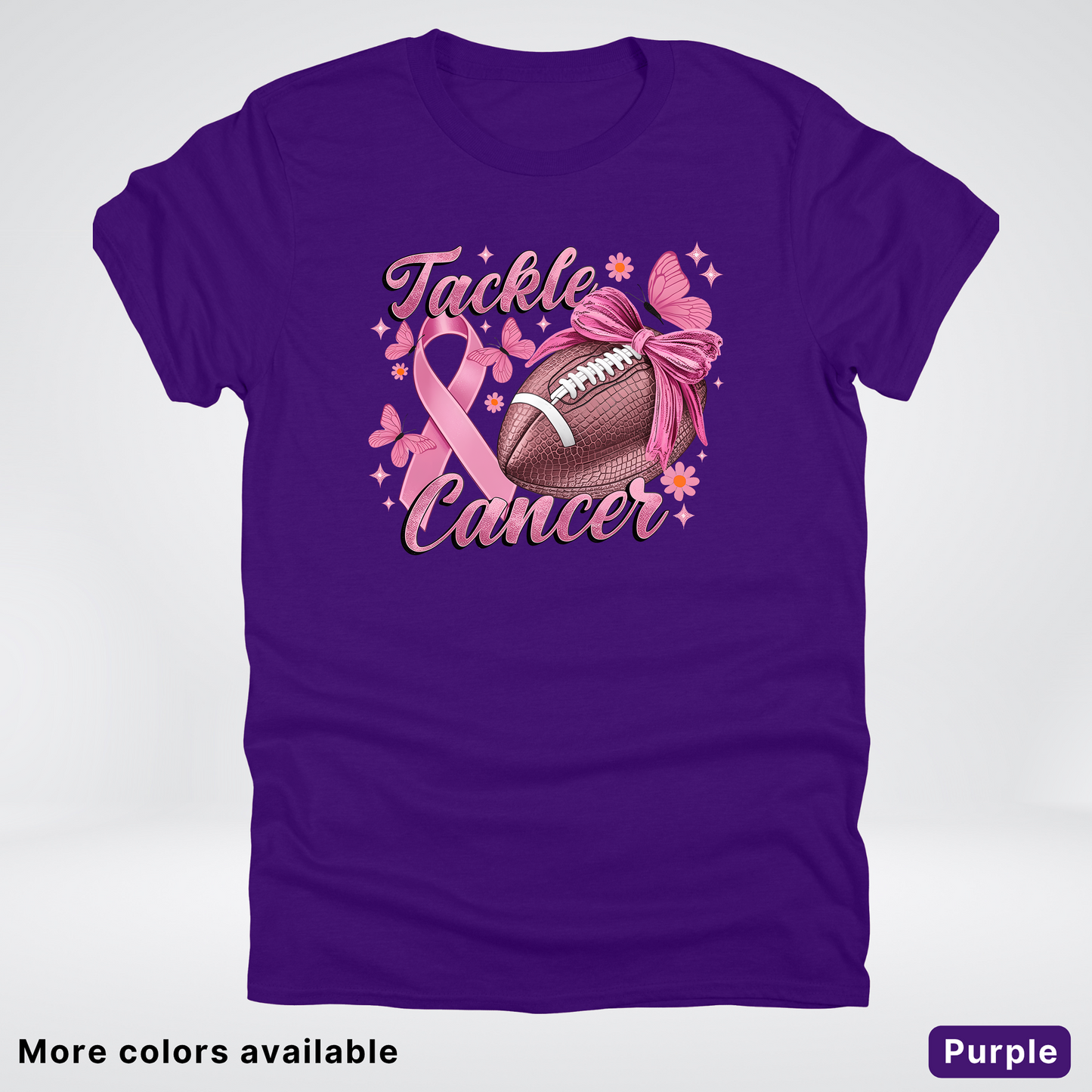 Tackle Cancer Coquette 02 Football T-Shirt