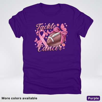 Tackle Cancer Coquette 02 Football T-Shirt