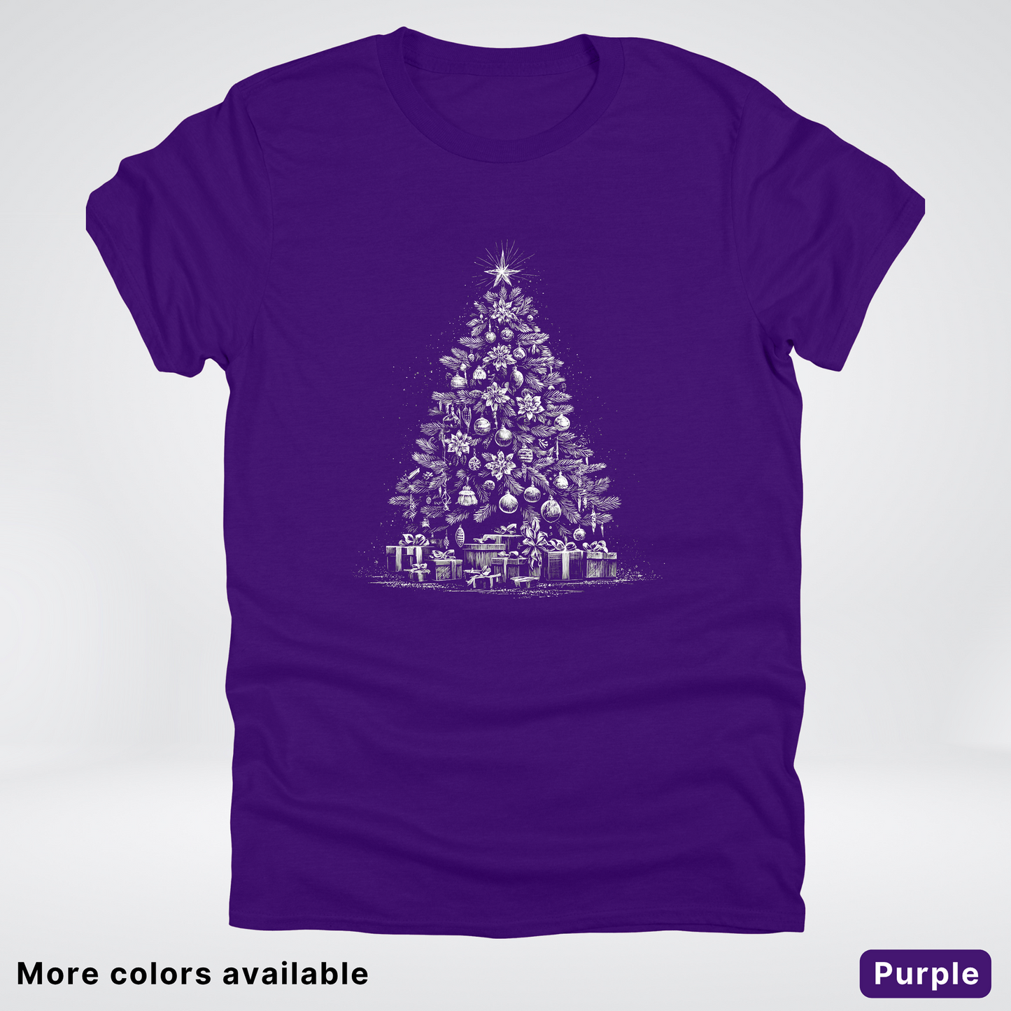 Classic Christmas Tree with Gifts - T-Shirt