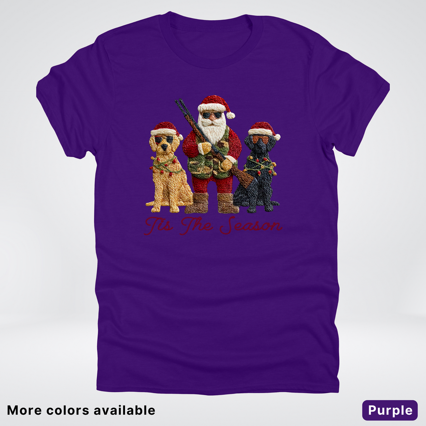 Tis The Season Hunting Santa Hook Yard Faux - T-Shirt