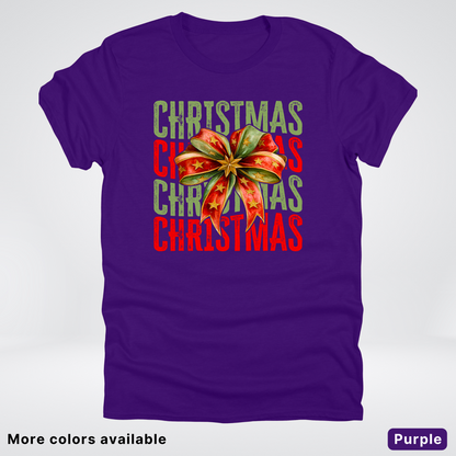 Christmas Star Bow - T-Shirt