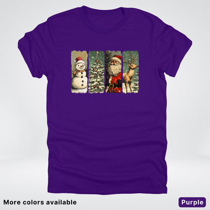 Classic Christmas Strip Art - T-Shirt