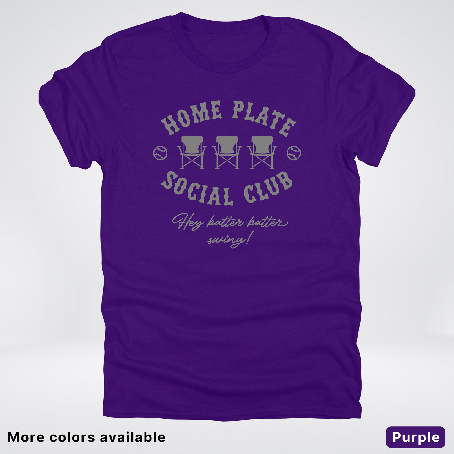 Home Plate Social Club – Gray Design - T-Shirt
