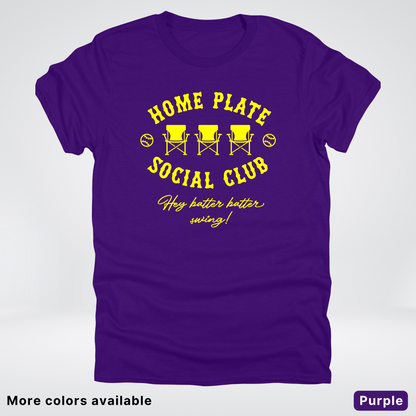 Home Plate Social Club – Yellow Design - T-Shirt
