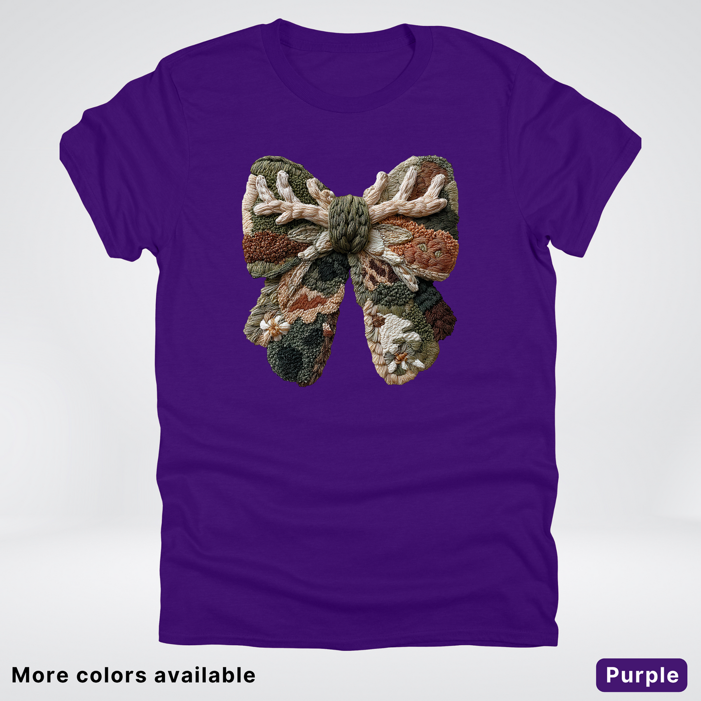 Woodland Winter Bow Hook Yard Faux - T-Shirt