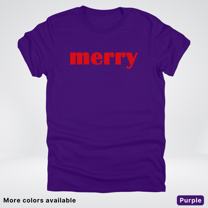 Merry - Red Design - T-Shirt