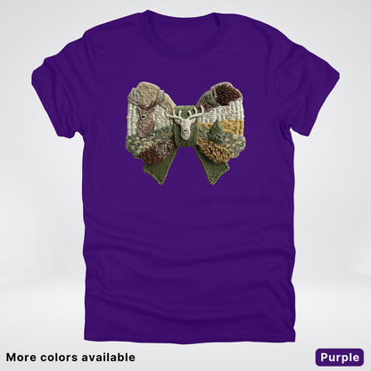 Rocking Horse Holiday Bow – Hook Yard Faux Look - T-Shirt
