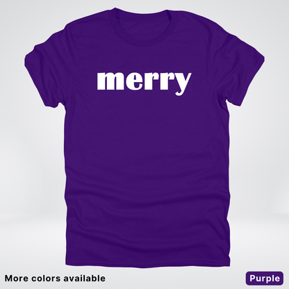 Merry - White Design - T-Shirt