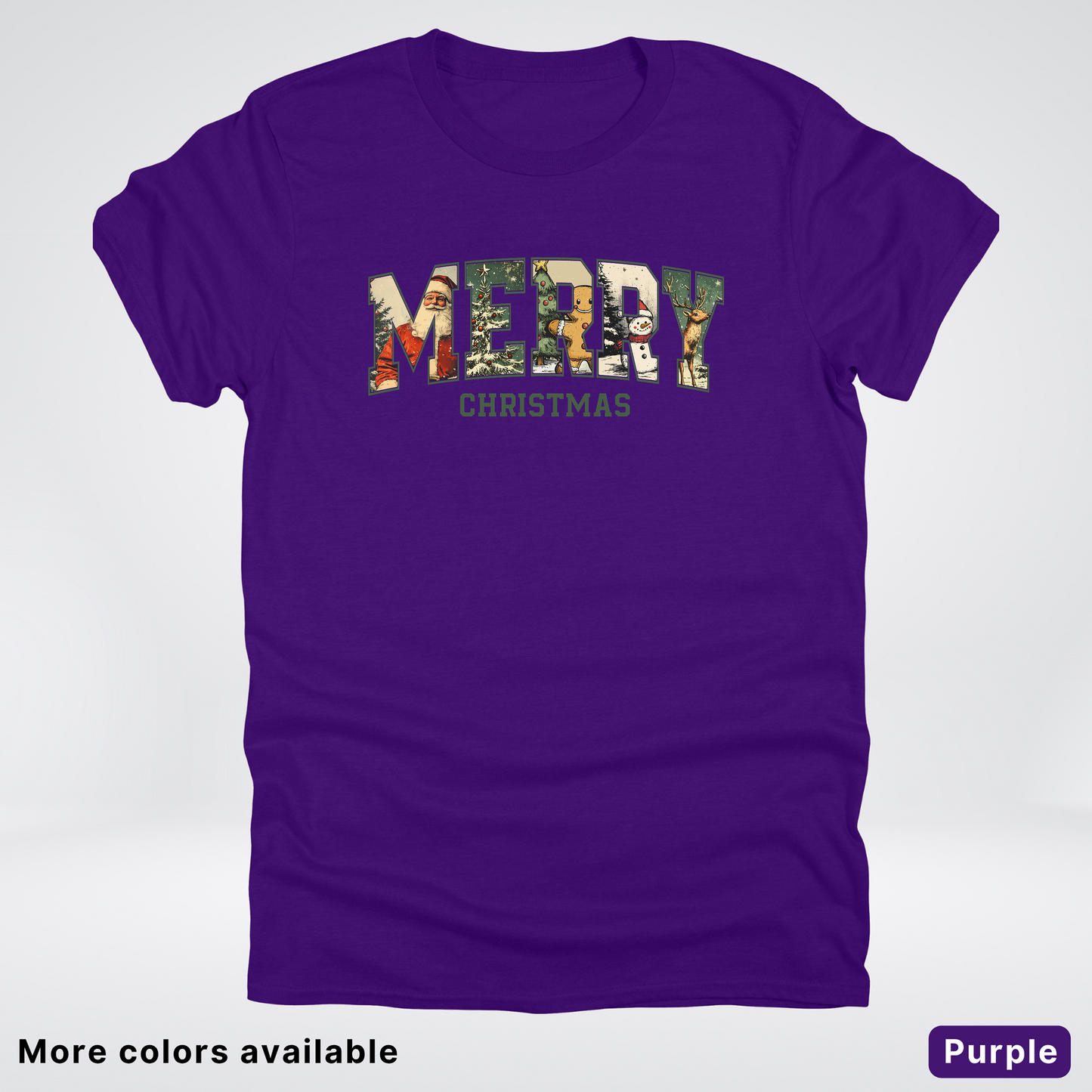 Vintage Merry Christmas Varsity - T-Shirt