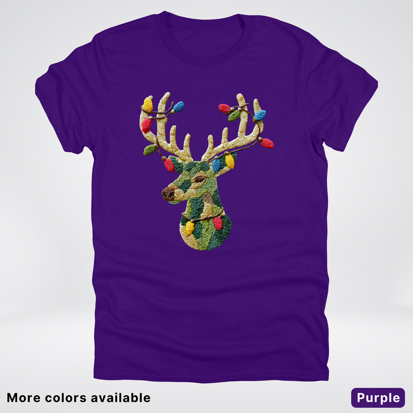 Festive Light-Up Reindeer Hook Yard Faux - T-Shirt