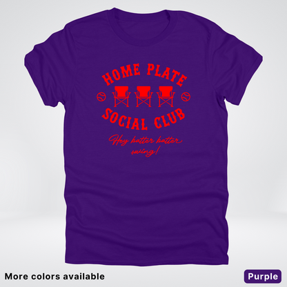 Home Plate Social Club – Red Design - T-Shirt