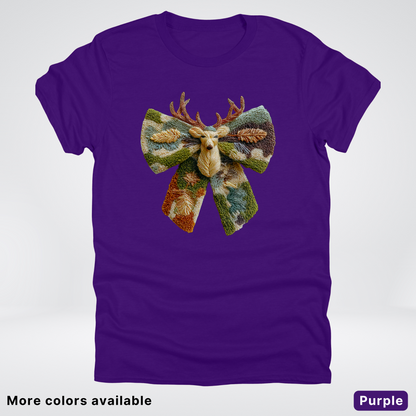 Neutral Woodland Bow Hook Yard Faux - T-Shirt