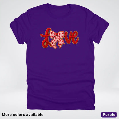 Love Bow Hook Yard Faux - T-Shirt