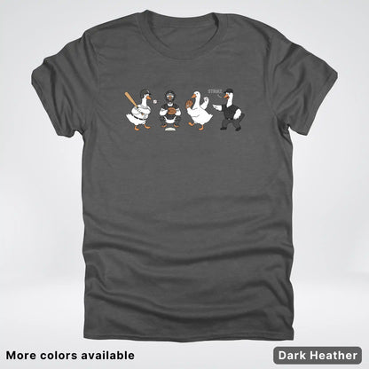 Baseball Goose Squad – Funny Baseball Goose Graphic T-Shirt