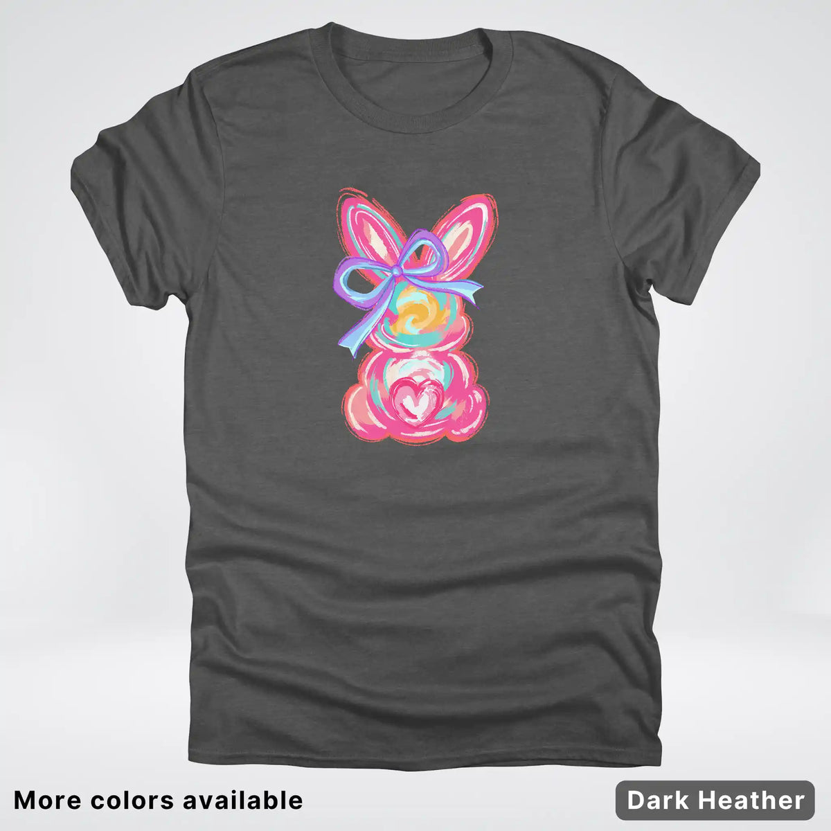 Coquette Easter Bunny – Pastel Bow Bunny Spring Graphic - T-Shirt